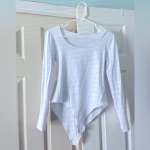 Scoopneck White Bodysuit